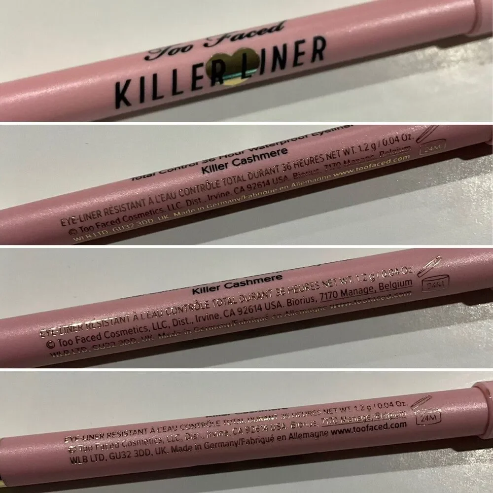 Two Faced Killer Eyeliner In Cashmere Waterproof Transfer Resistant 36 Hr Wear